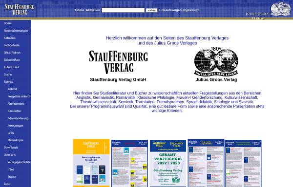 Vorschau von www.stauffenburg.de, Stauffenburg Verlag