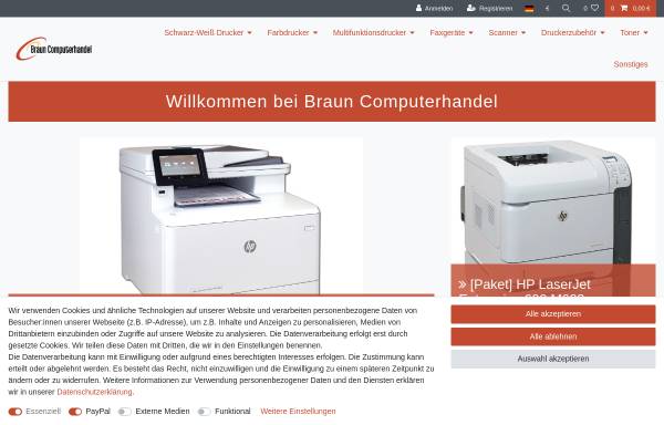 Vorschau von www.gebrauchte-computer.de, Braun Computerhandel e. K.