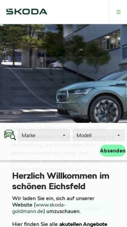 Vorschau der mobilen Webseite goldmann.skoda-auto.de, Autohaus Goldmann GmbH