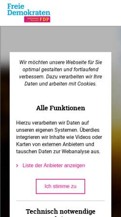 Vorschau der mobilen Webseite www.fdp-wunstorf.de, FDP Wunstorf