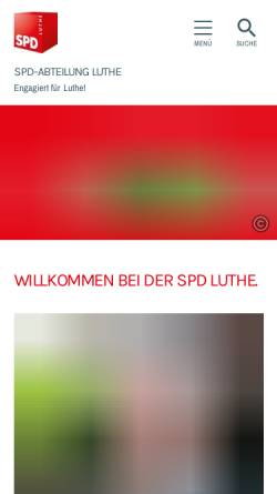 Vorschau der mobilen Webseite www.spd-luthe.de, SPD Wunstorf / Luthe