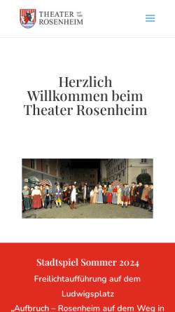 Vorschau der mobilen Webseite theater-ro.de, Theater Rosenheim e.V.