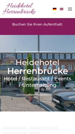 Vorschau der mobilen Webseite www.herrenbruecke.de, Hotel Herrenbrücke