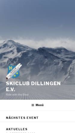 Vorschau der mobilen Webseite skidlg.de, Ski Club Dillingen e.V.