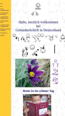 Vorschau der mobilen Webseite www.gebaerdenschrift.de, GebärdenSchrift
