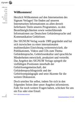 Vorschau der mobilen Webseite www.signum-verlag.de, Signum Verlag