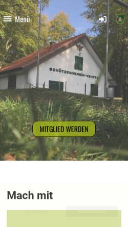 Vorschau der mobilen Webseite www.sv-vehrte.de, Schützenverein Vehrte e.V.