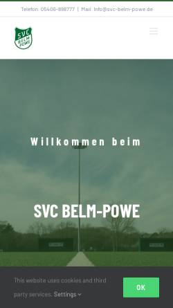 Vorschau der mobilen Webseite www.svc-belm-powe.de, SV Concordia Belm-Powe von 1927 e.V.