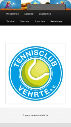 Vorschau der mobilen Webseite www.tennis-vehrte.de, Tennisabteilung des SuS-Vehrte e.V
