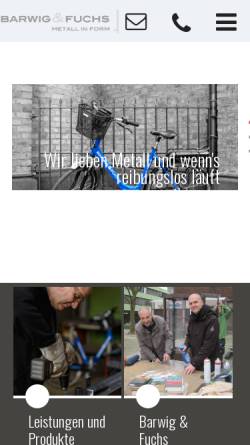 Vorschau der mobilen Webseite www.metall-in-form.de, Barwig & Fuchs – Metall in Form GbR