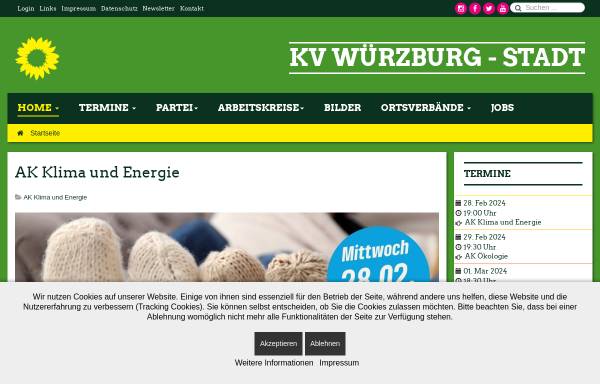 Vorschau von www.gruene-wuerzburg.de, Bündnis 90/Die Grünen Kreisverband Würzburg-Stadt