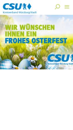 Vorschau der mobilen Webseite www.csu.de, CSU Kreisverband Würzburg-Stadt