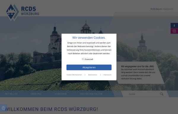 Vorschau von www.rcds-wuerzburg.de, Ring Christlich-Demokratischer Studenten, Uni-Gruppe Würzburg e.V.