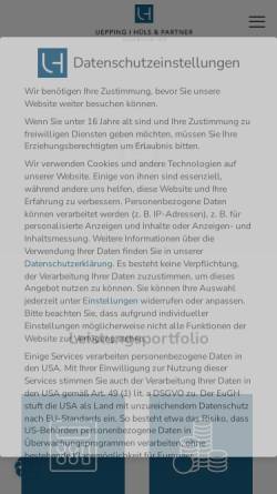 Vorschau der mobilen Webseite www.muemken.de, Steuerberatung Mümken in Bocholt
