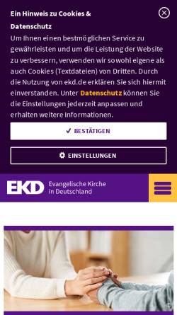 Vorschau der mobilen Webseite www.ekd.de, Beratung und Seelsorge in der Evangelischen Kirche in Deutschland