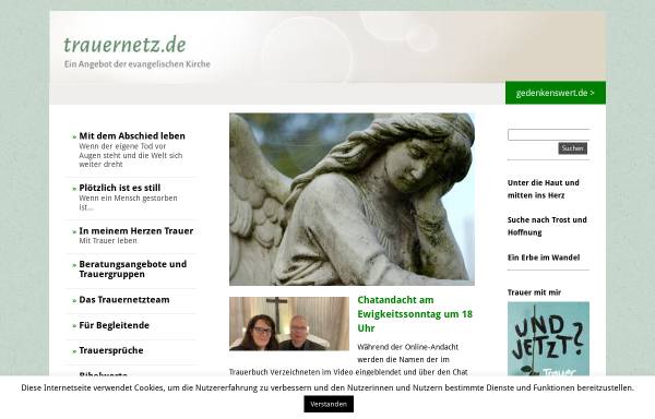 Vorschau von www.trauernetz.de, Trauernetz