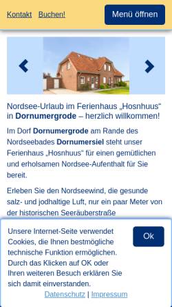 Vorschau der mobilen Webseite www.haus-silke.de, Haus Sandra und Silke, Volker Klee