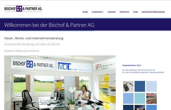 Vorschau von www.bischofag.ch, Bischof & Partner AG, Oberrohrdorf