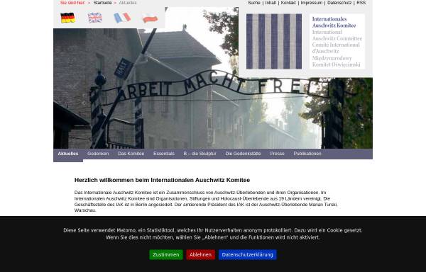 Vorschau von auschwitz.info, Internationales Auschwitz Komitee