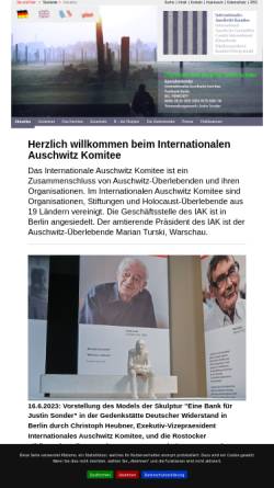 Vorschau der mobilen Webseite auschwitz.info, Internationales Auschwitz Komitee