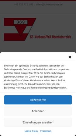 Vorschau der mobilen Webseite www.kzverband-ooe.at, KZ-Verband/VdA Oberösterreich