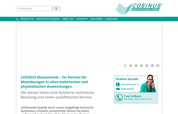 Vorschau von www.cosinus.de, Cosinus Computermesstechnik GmbH