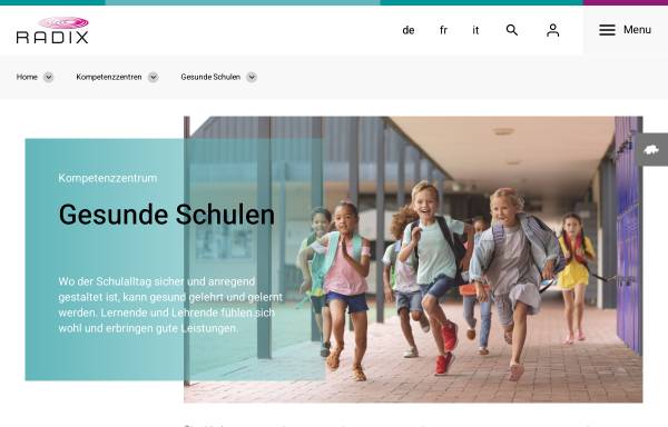 Vorschau von www.gesunde-schulen.ch, Schweizerisches Netzwerk Gesundheitsfördernder Schulen