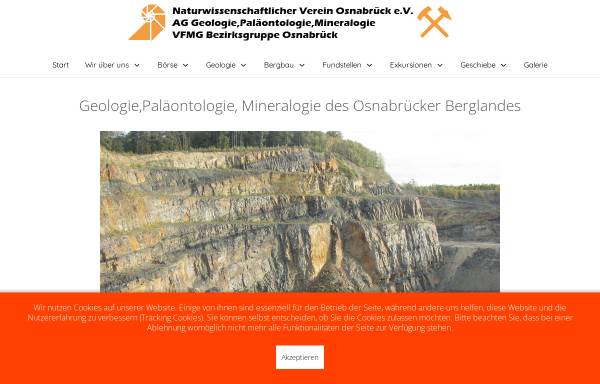 Vorschau von www.boerseos.de, AG Geologie, Paläontologie und Mineralogie des Naturwissenschaftlichen Vereins Osnabrück