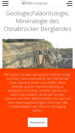 Vorschau der mobilen Webseite www.boerseos.de, AG Geologie, Paläontologie und Mineralogie des Naturwissenschaftlichen Vereins Osnabrück