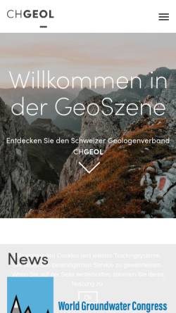 Vorschau der mobilen Webseite chgeol.org, Schweizer Geologen Verband (CHGEOL)