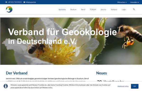 Vorschau von www.geooekologie.de, Verband für Geoökologie in Deutschland e. V. (VGöD)