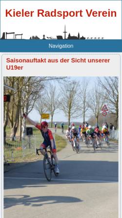 Vorschau der mobilen Webseite www.kieler-rv.de, Kieler Radsportverein von 1961 e.V.