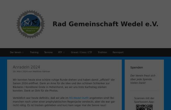 Vorschau von www.radgemeinschaft-wedel.de, Radgemeinschaft Wedel e. V.