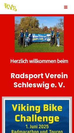 Vorschau der mobilen Webseite www.rv-schleswig.de, Radsport Verein Schleswig e.V.