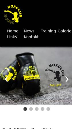 Vorschau der mobilen Webseite www.boxclubbuchs.ch, Box Club Buchs SG