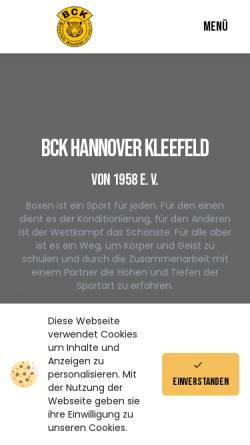 Vorschau der mobilen Webseite boxen-hannover.de, Box Club Kleefeld e. V.