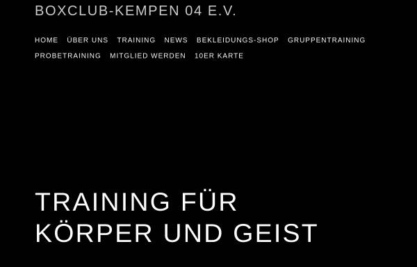 Vorschau von www.boxclub-kempen.de, Boxclub Kempen 04 e. V.