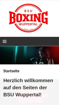 Vorschau der mobilen Webseite www.bsu-wtal.de, Boxing Sport Union Wuppertal