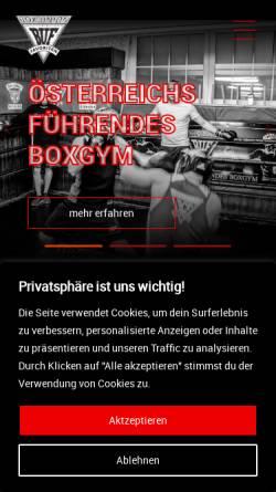 Vorschau der mobilen Webseite www.boxgym.at, Box-Union Favoriten
