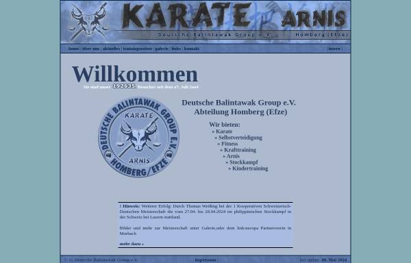 Vorschau von www.karate-homberg.de, Deutsche Balintawak Group e.V. - Homberg (Efze)