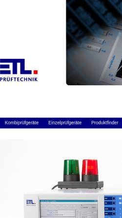 Vorschau der mobilen Webseite www.etl-prueftechnik.de, ETL-Prüftechnik GmbH