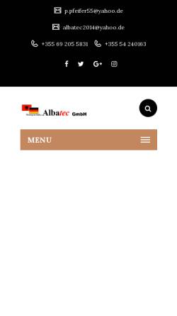 Vorschau der mobilen Webseite albatec-al.com, Montagetechnik Albatec GmbH