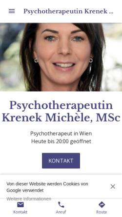 Vorschau der mobilen Webseite psychotherapeutin-krenek-michele-msc.business.site, MSC