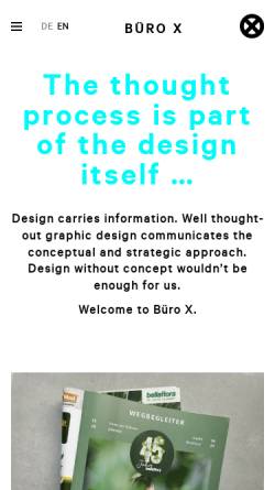 Vorschau der mobilen Webseite www.buerox.at, X-design.at
