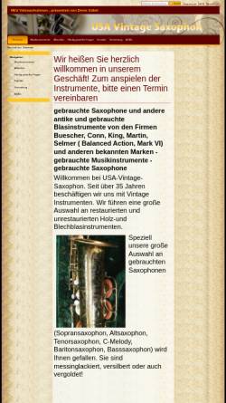 Vorschau der mobilen Webseite www.usa-vintage-saxophon.de, USA-Vintage-Saxophon, Axel Henning