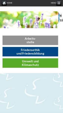 Vorschau der mobilen Webseite www.frieden-umwelt-pfalz.de, Arbeitsstelle Frieden & Umwelt der Ev. Kirche der Pfalz