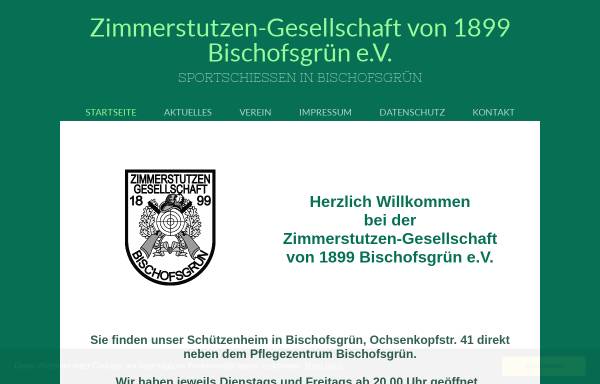Vorschau von www.schuetzenverein-bischofsgruen.de, Zimmerstutzen-Gesellschaft v. 1899 Bischofsgrün e.V.