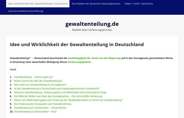 Vorschau von www.gewaltenteilung.de, Gewaltenteilung