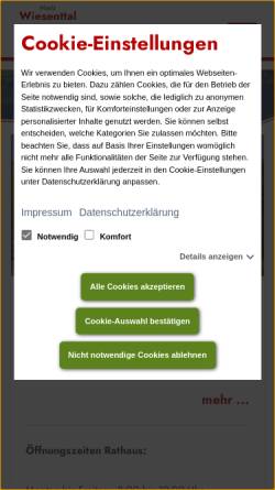 Vorschau der mobilen Webseite www.wiesenttal.de, Markt Wiesenttal
