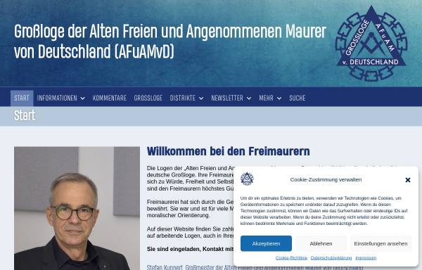 Vorschau von www.freimaurerei.de, Großloge der Alten Freien und Angenommenen Maurer von Deutschland